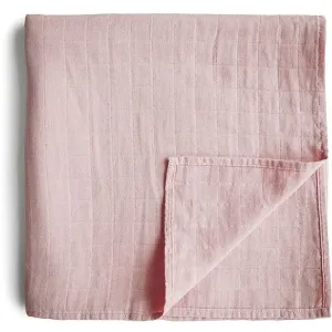 Mushie Muslin Swaddle Blanket Organic Cotton couvertures d’emmaillotage Rose Vanilla 120cm x 120cm 1 pcs