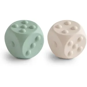 Mushie Pop-It cubes Cambridge blue/Shifting sand 2 pcs
