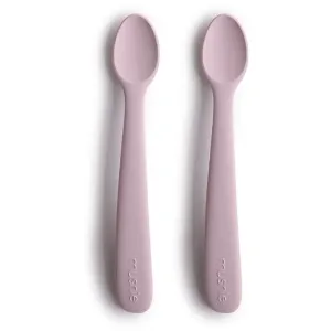 Mushie Silicone Feeding Spoons petite cuillère Soft Lilac 2 pcs