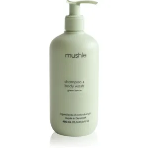 Mushie Organic Baby gel de douche et shampoing 2 en 1 pour enfant Green Lemon 400 ml