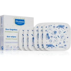 Mustela ECO Reusable & Washable Wipes lingettes nettoyantes pour bébé 6 pcs