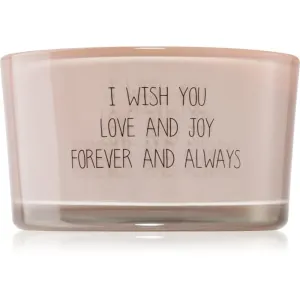 My Flame Candle With Crystal I Wish You Love And Joy Forever And Always bougie parfumée 11x6 cm
