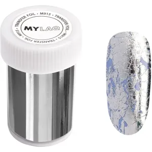 MYLAQ Transfer Foil Accessoire pour manucure ongles teinte Silver 4x100 cm