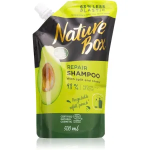 Nature Box Avocado shampoing régénérateur en profondeur anti-pointes fourchues recharge 500 ml