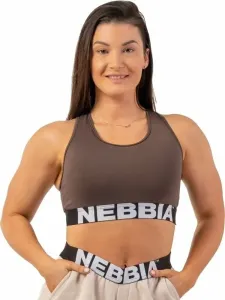 Nebbia Medium Impact Cross Back Sports Bra Brown M Sous-vêtements de sport