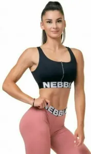 Nebbia Smart Zip Front Sports Bra Black L Sous-vêtements de sport