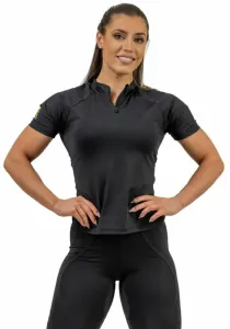 Nebbia Compression Zipper Shirt INTENSE Ultimate Black/Gold M T-shirt de fitness