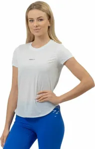 Nebbia FIT Activewear T-shirt “Airy” with Reflective Logo White L T-shirt de fitness