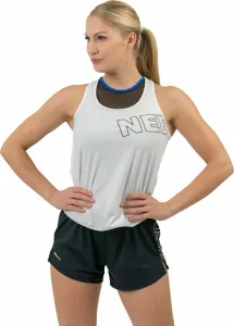 Nebbia FIT Activewear Tank Top “Racer Back” White L T-shirt de fitness