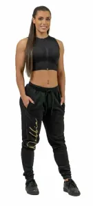Nebbia High-Waist Joggers INTENSE Signature Black/Gold M Pantalon de fitness