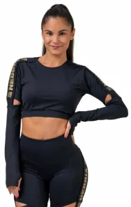 Nebbia Honey Bunny Crop Top Long Sleeve Noir M T-shirt de fitness