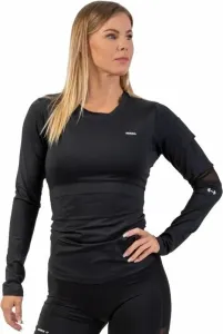 Nebbia Long Sleeve Smart Pocket Sporty Top Black L T-shirt de fitness