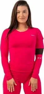 Nebbia Long Sleeve Smart Pocket Sporty Top Pink S T-shirt de fitness