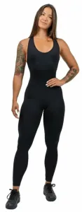 Nebbia One-Piece Workout Jumpsuit Gym Rat Black L Pantalon de fitness