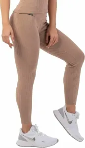 Nebbia Organic Cotton Ribbed High-Waist Leggings Brown S Pantalon de fitness