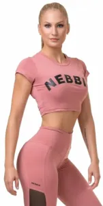 Nebbia Short Sleeve Sporty Crop Top Old Rose M T-shirt de fitness