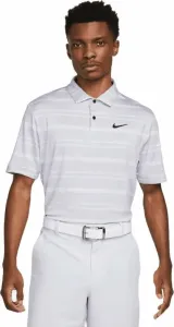 Nike Dri-Fit Tour Mens Striped Golf Polo Oxygen Purple/Football Grey/Black S