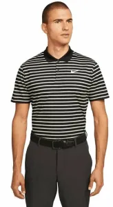 Nike Dri-Fit Victory Mens Striped Golf Polo Black/White S