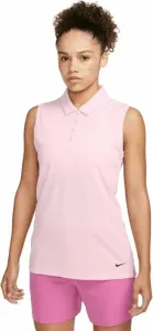 Nike Dri-Fit Victory Womens Sleeveless Golf Polo Medium Soft Pink/Black S