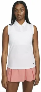 Nike Dri-Fit Victory Womens Sleeveless Golf Polo White/Black M