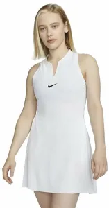 Nike Dri-Fit Advantage Womens Tennis Dress White/Black L Robe de tennis
