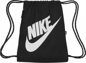Nike Heritage Drawstring Bag Black/Black/White 10 L Sac de sport