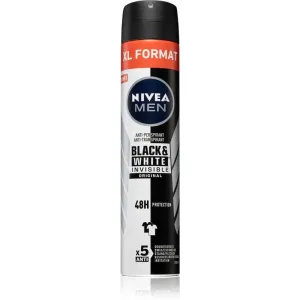 Nivea Men Black & White Invisible Original spray anti-transpirant pour homme 200 ml