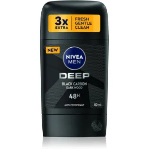 Nivea Men Deep anti-transpirant solide pour homme Black Carbon Dark Wood 50 ml