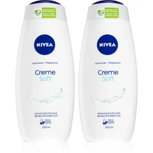 NIVEA Creme Soft gel douche traitant 2 x 500 ml(conditionnement avantageux)