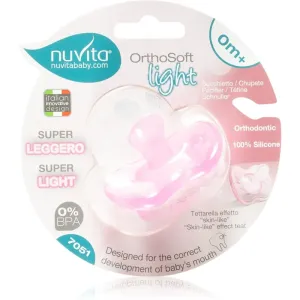 Nuvita Orthosoft Light tétine 0m+ Pink 1 pcs