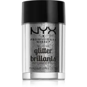 NYX Professional Makeup Face & Body Glitter Brillants paillettes visage et corps teinte 10 Silver 2.5 g