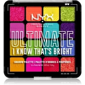 NYX Professional Makeup Ultimate Shadow Palette fard à paupières teinte I Know That's Bright 16 pcs