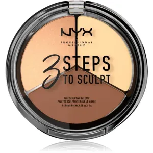 NYX Professional Makeup 3 Steps To Sculpt palette contouring teinte 02 Light 15 g