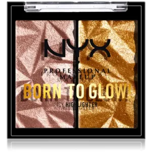 NYX Professional Makeup Born To Glow Icy Highlighter palette d'enlumineurs teinte 05 - Rock Candy 5,7 g