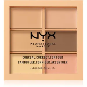 NYX Professional Makeup Conceal. Correct. Contour palette contouring et correctrice teinte 01 Light 6 x 1.5 g