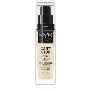 NYX Professional Makeup Can't Stop Won't Stop Full Coverage Foundation fond de teint haute couvrance teinte 01 Pale 30 ml