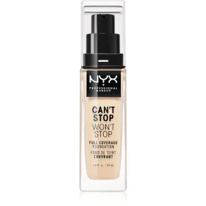 NYX Professional Makeup Can't Stop Won't Stop Full Coverage Foundation fond de teint haute couvrance teinte 02 Alabaster 30 ml
