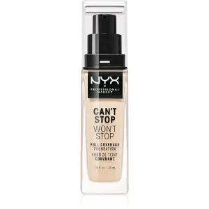 NYX Professional Makeup Can't Stop Won't Stop Full Coverage Foundation fond de teint haute couvrance teinte 03 Porcelain 30 ml