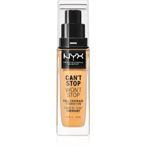 NYX Professional Makeup Can't Stop Won't Stop Full Coverage Foundation fond de teint haute couvrance teinte 12.5 Camel 30 ml