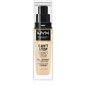 NYX Professional Makeup Can't Stop Won't Stop Full Coverage Foundation fond de teint haute couvrance teinte 6.3 Warm Vanilla 30 ml
