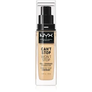 NYX Professional Makeup Can't Stop Won't Stop Full Coverage Foundation fond de teint haute couvrance teinte 6.5 Nude 30 ml