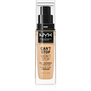 NYX Professional Makeup Can't Stop Won't Stop Full Coverage Foundation fond de teint haute couvrance teinte 7.5 Soft Beige 30 ml