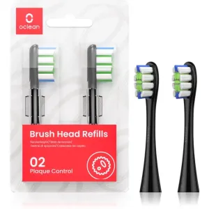 OClean Brush Head Plaque Control têtes de remplacement pour brosse à dents Black 2 pcs