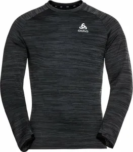 Odlo The Run Easy Warm Mid Layer Men's Black Melange M Sweat-shirt de course