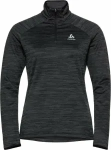 Odlo Women's Run Easy Half-Zip Long-Sleeve Mid Layer Top Black Melange L Sweat-shirt de course