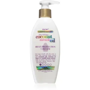 OGX Coconut Miracle Oil thermo-crème de lissage pour cheveux indisciplinés 177 ml