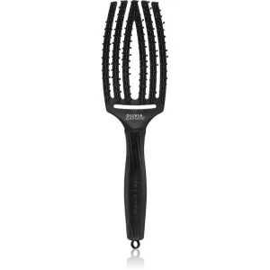 Olivia Garden Fingerbrush Double Bristles brosse plate pour des cheveux faciles à démêler 1 pcs