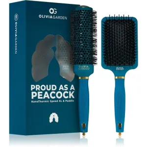 Olivia Garden NanoThermic Peacock Set coffret cadeau (pour protéger les cheveux contre la chaleur)