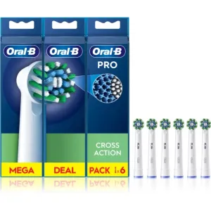 Oral B PRO Cross Action têtes de remplacement pour brosse à dents 6 pcs