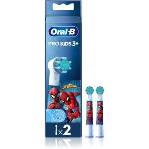 Oral B PRO Kids 3+ têtes de remplacement pour brosse à dents pour enfant Spiderman 2 pcs